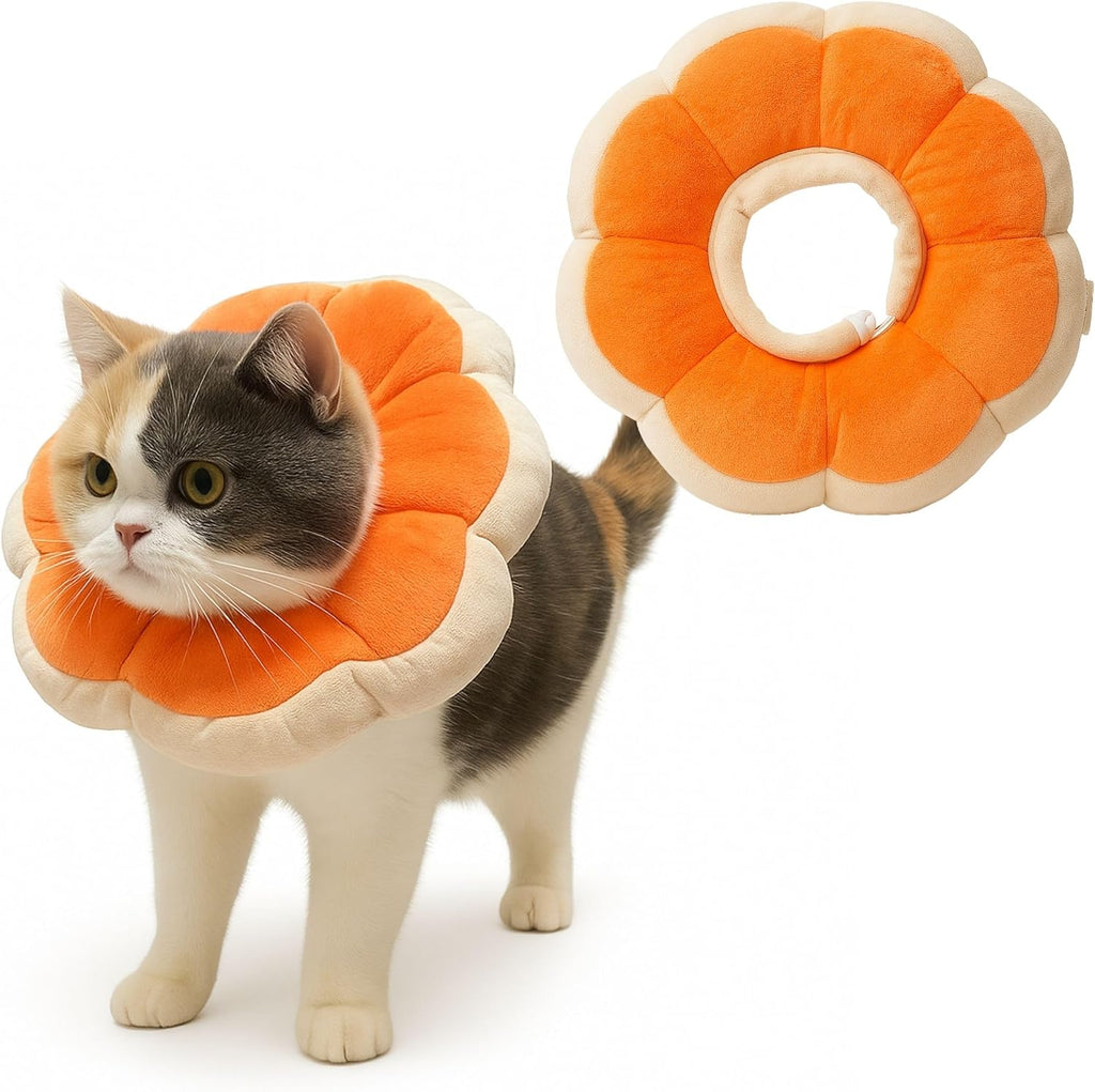 Adjustable Comfy Flower Style Elizabeth Collar for Cats Puppies Soft Recovery Cone Pet Protective Neck Collar (Yellow, Small) - Image 11