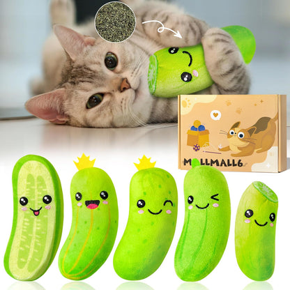 Decorative arrangement of Mallmall6 cat toys in a home setting