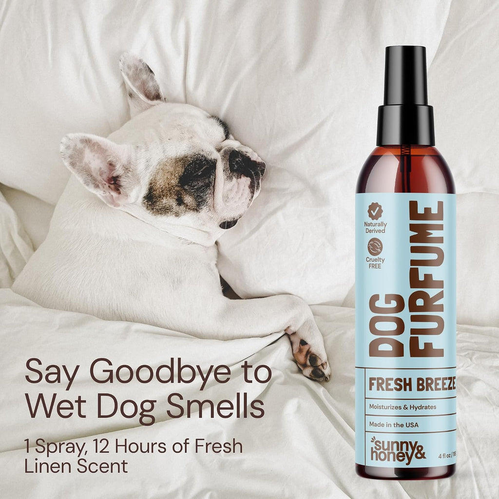 Sunny & Honey deodorizing pet cologne fresh breeze scent two pack.
