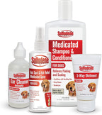 Sulfodene anti itch dog spray side view on clean background