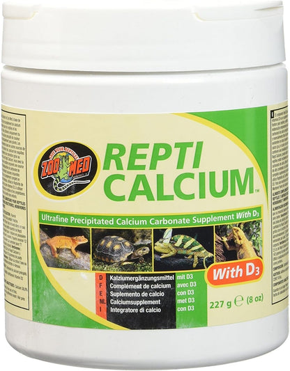 Zoo Med Reptile Calcium with Vitamin D3 8 Ounce front view