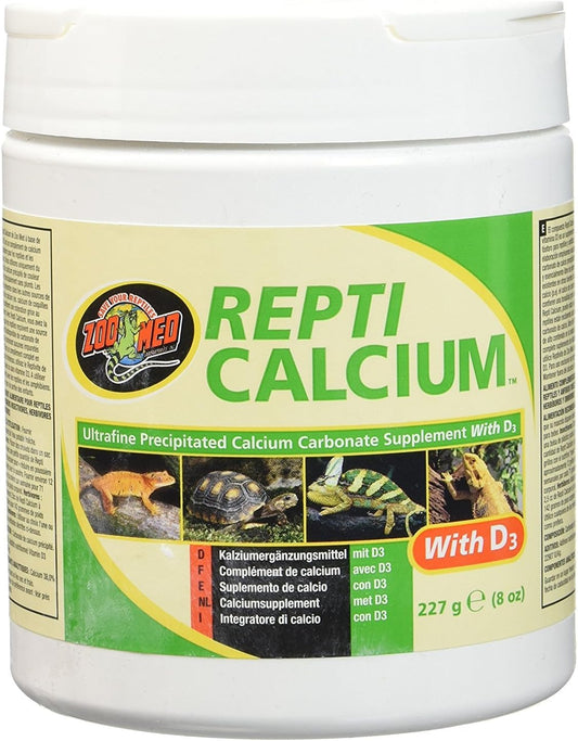 Zoo Med Reptile Calcium with Vitamin D3 8 Ounce front view