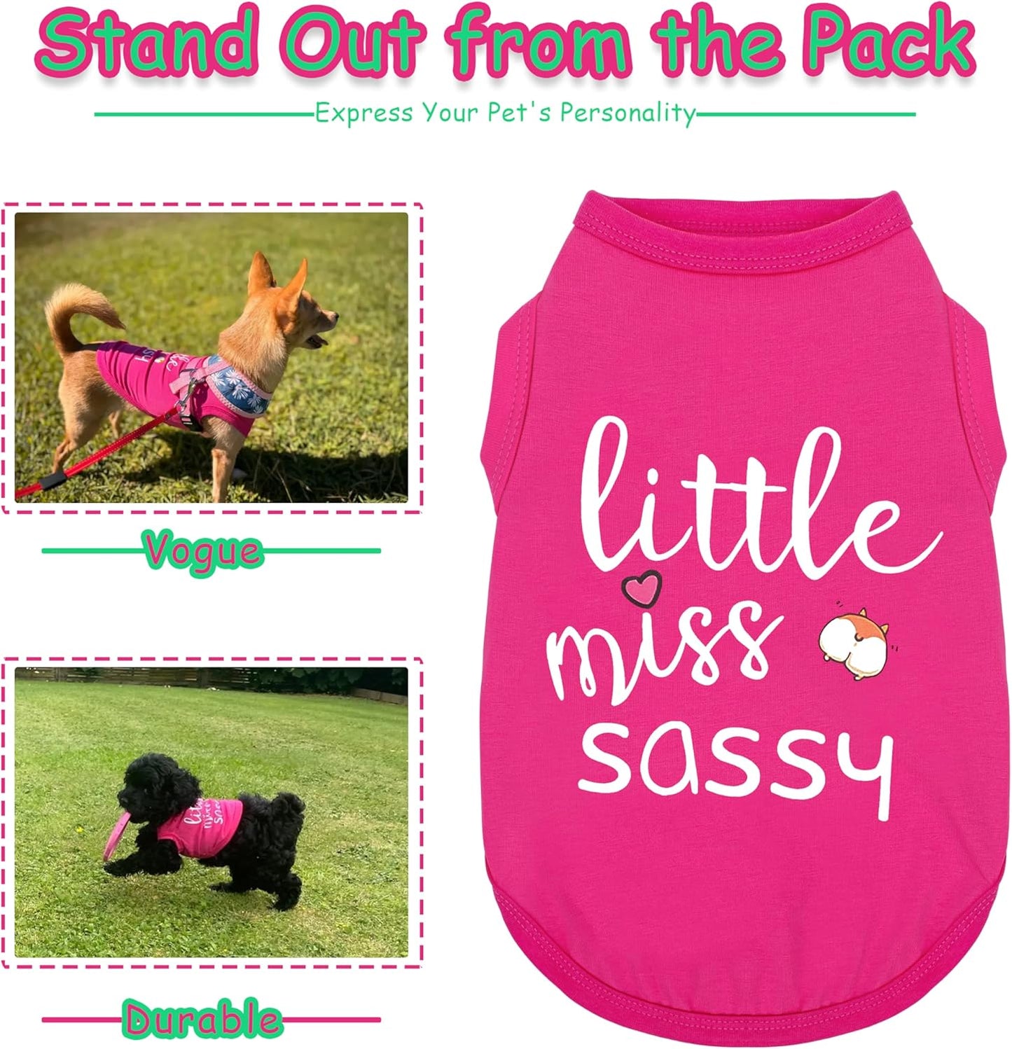 Side profile of dog wearing Paiaite cotton sleeveless vest