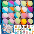 GDXINYES 20 Pack Bath Bombs front view showing colorful packaging