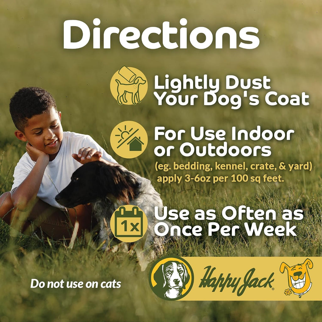 Happy Jack tick and lice elimination dust for home carpets