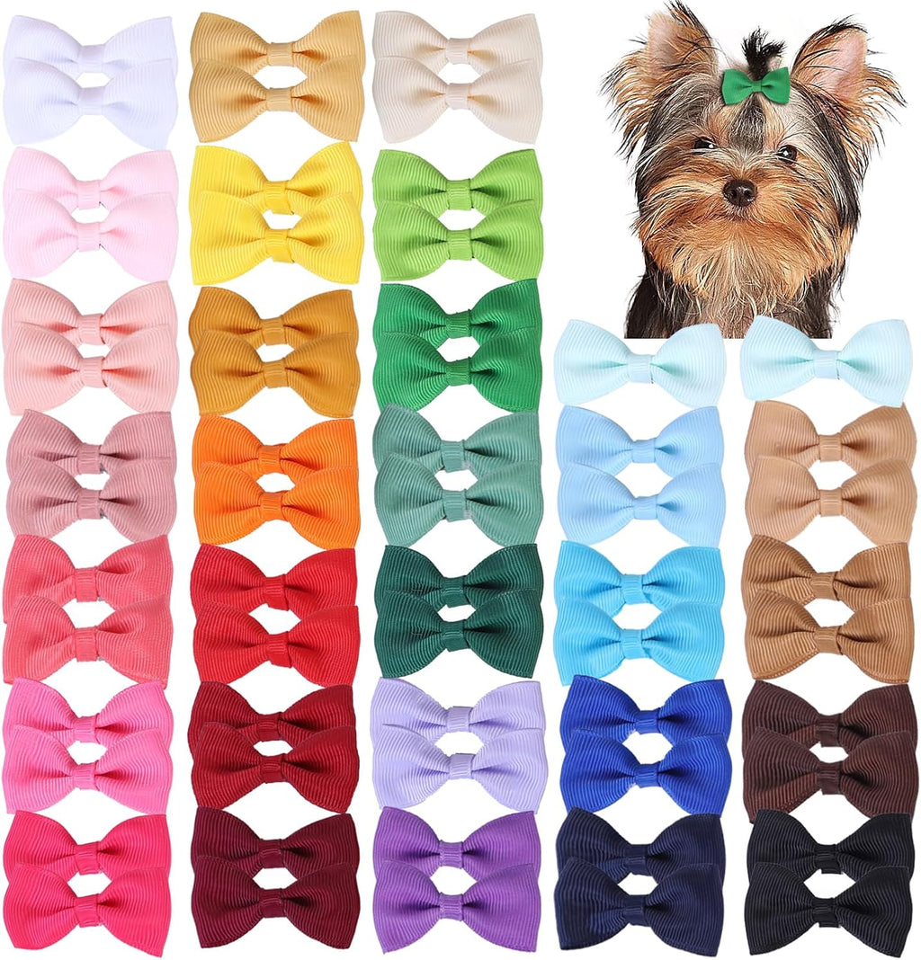Clipband 60 piece puppy dog bows in blue style front view