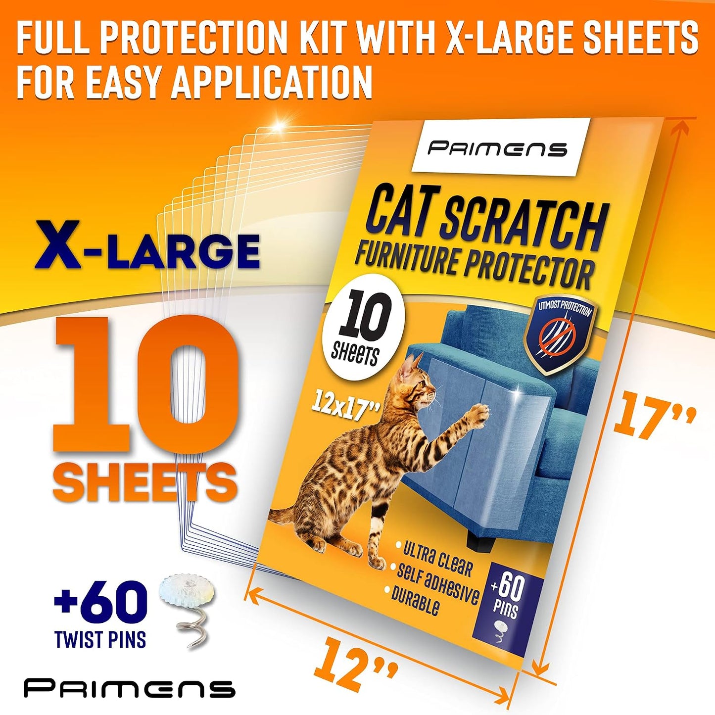 Primens furniture protector sheets size reference 17 by 12 inches
