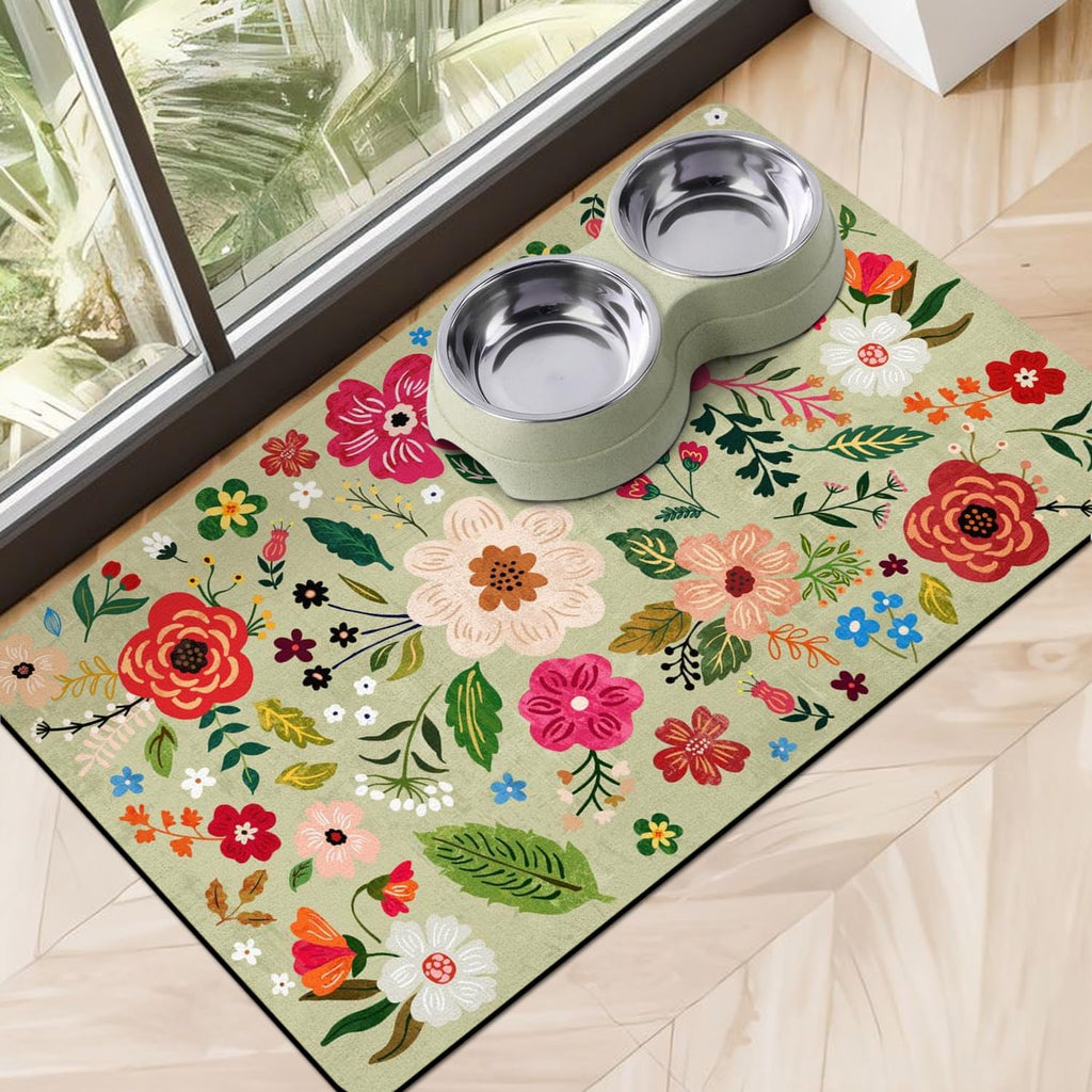 Cuslnox Absorbent Pet Food Mat front view
