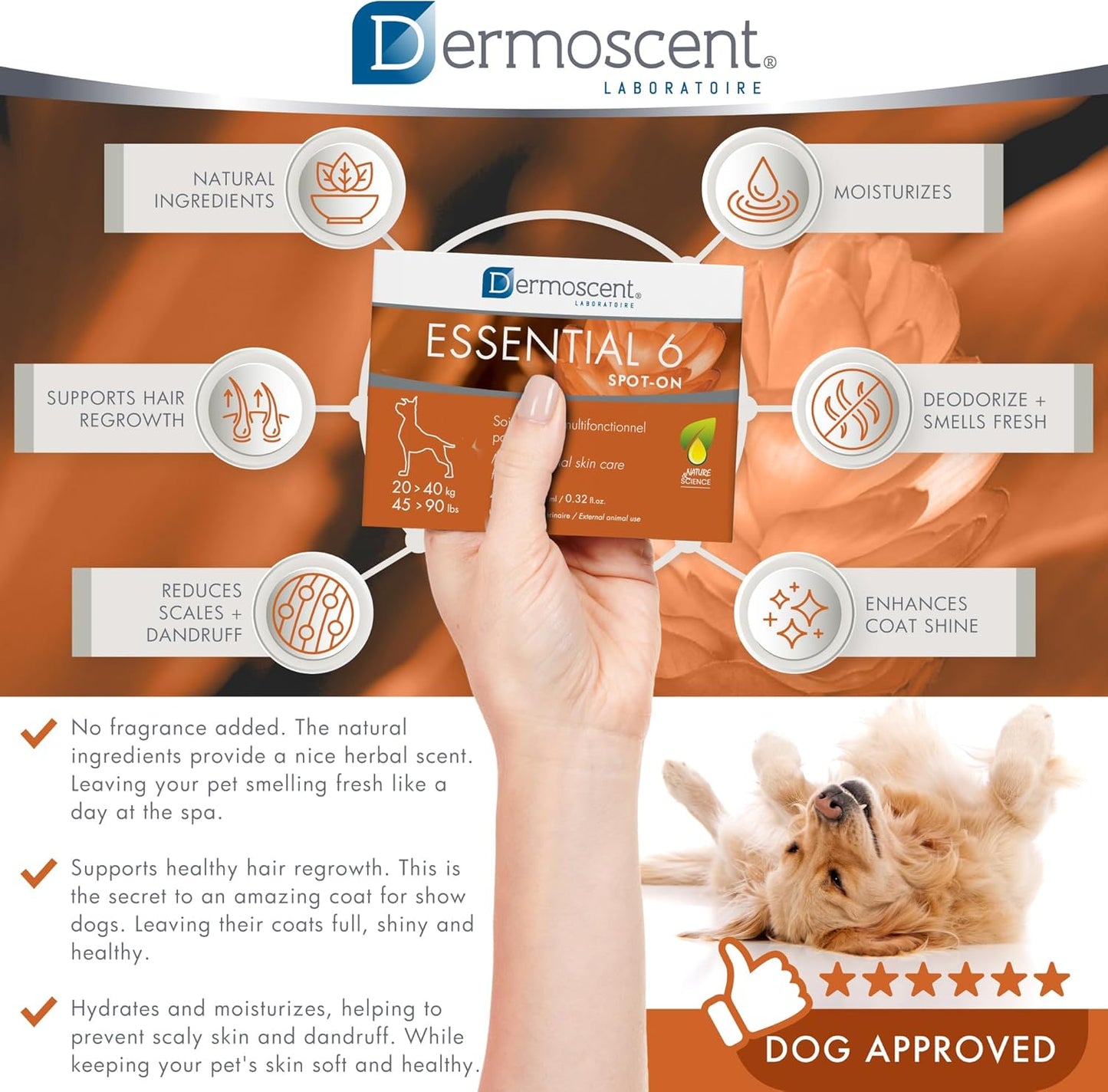 Dermoscent topical pet dermo-care solution for dry sensitive skin
