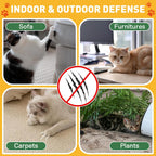 Close up of cat deterrent spray label details