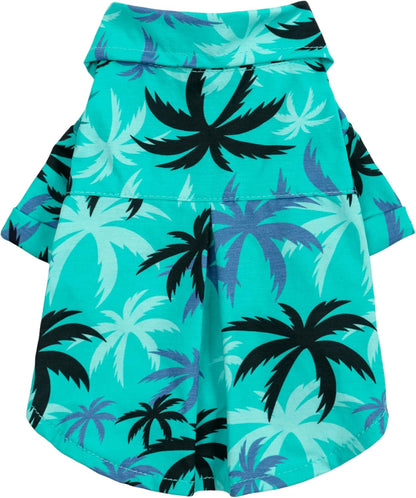 Fitwarm Hawaiian Floral Dog Shirt, Tropical Summer Clothes for Small Dogs Boy, Pet Collared Outfit, Tourist Costume, Red, White, Medium - Image 13