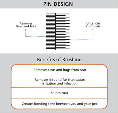 Wahl multi-use flea and detangling comb stainless steel teeth