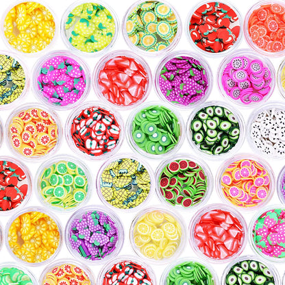 DIYCICO fruit slices charms twenty four box set front view for resin art