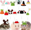 Silkfly mini hamster hat front view showcasing the full 12 piece crochet set.