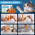 Close up of Articats cat flea treatment applicator tubes
