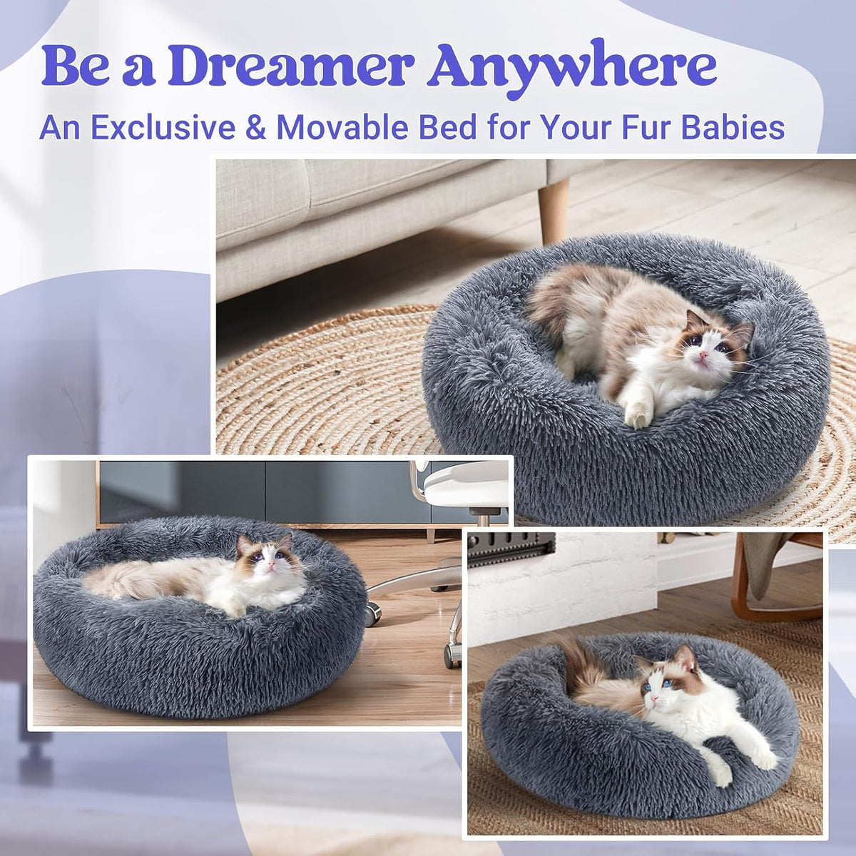 Rabbitgoo cat bed in modern home interior setting