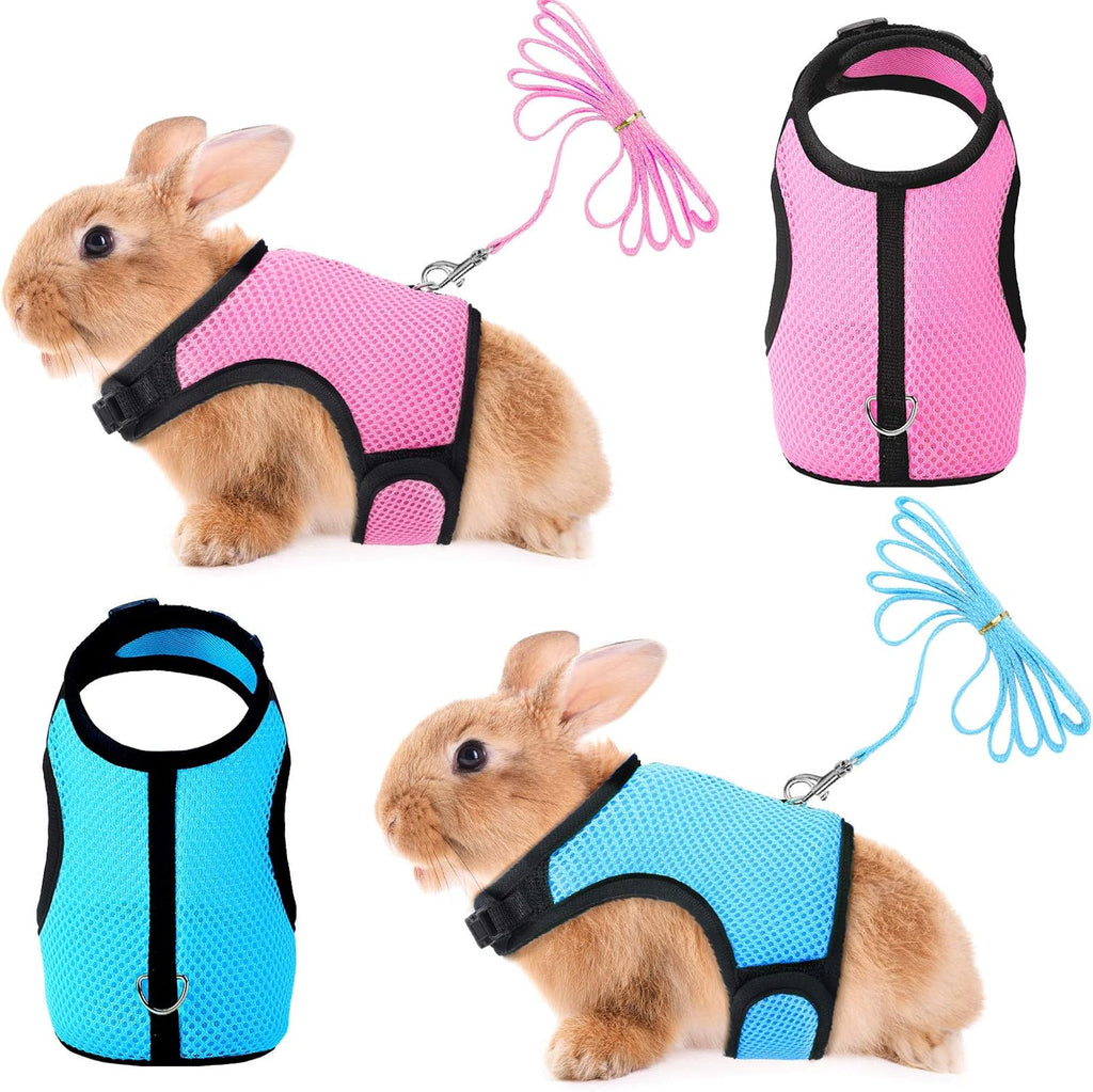 Satinior bunny rabbit harness front view showing black and red mesh vest