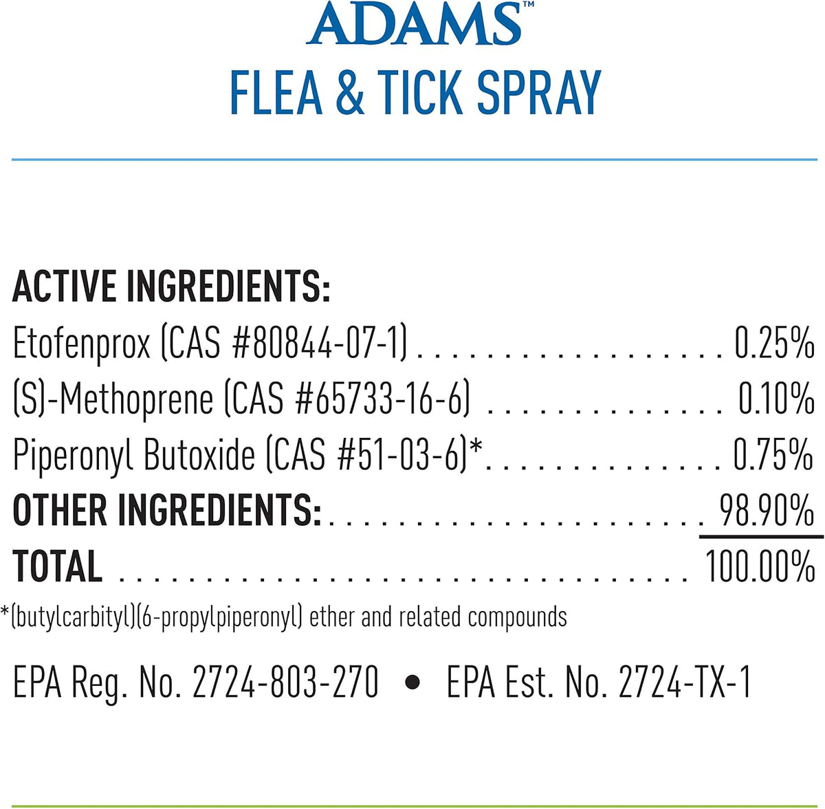 Safe flea elimination spray application for domestic pets