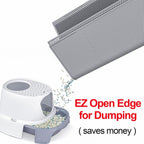 EZ Open edge design of Waretary kitty scatter control mat showing easy cleaning access