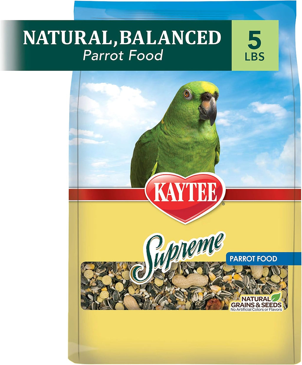 Kaytee Supreme Pet Parrot Food, Natural Seed & Grain Blend, 5 Pounds - Image 4