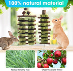 Authentic USA imported Ephoria rodent dental care hanging rod showing natural texture of apple tree branches.