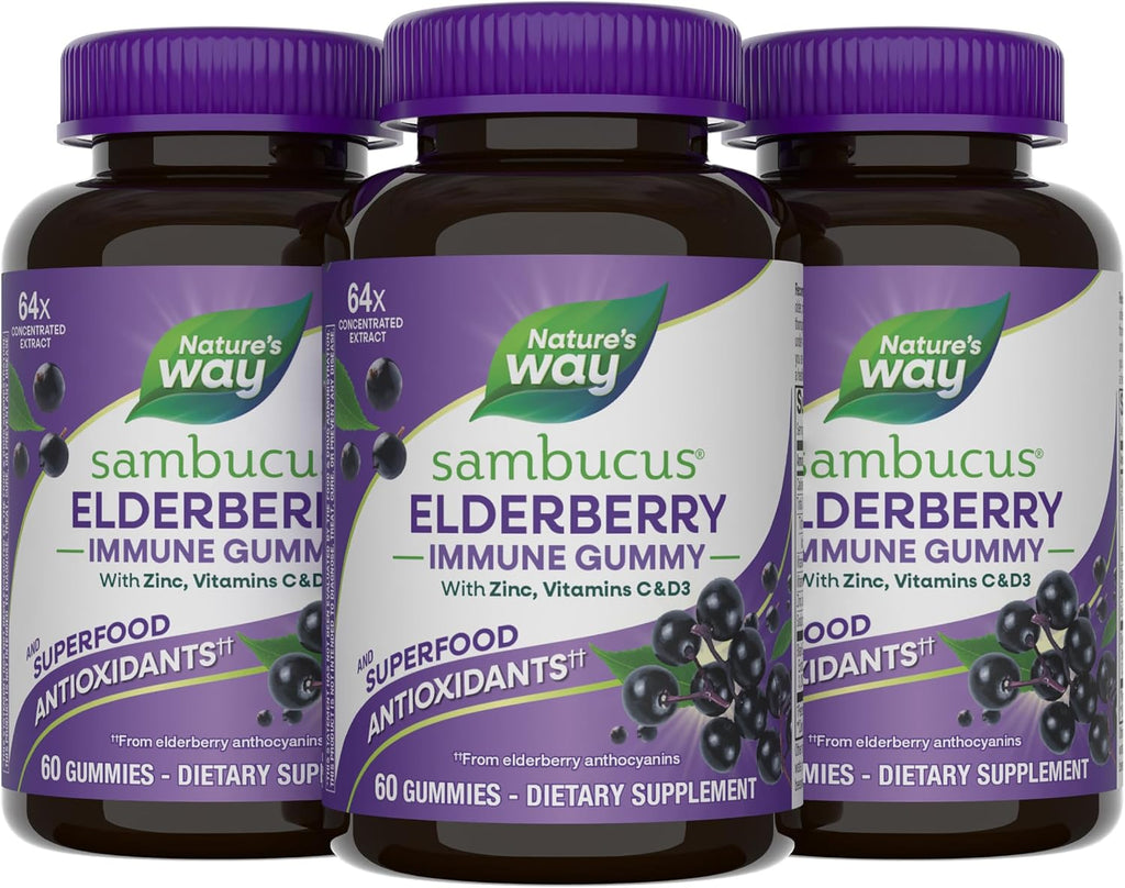 Nature's Way Sambucus Elderberry Gummies for Immune Support* Ages 4+, 60 ct - Image 9