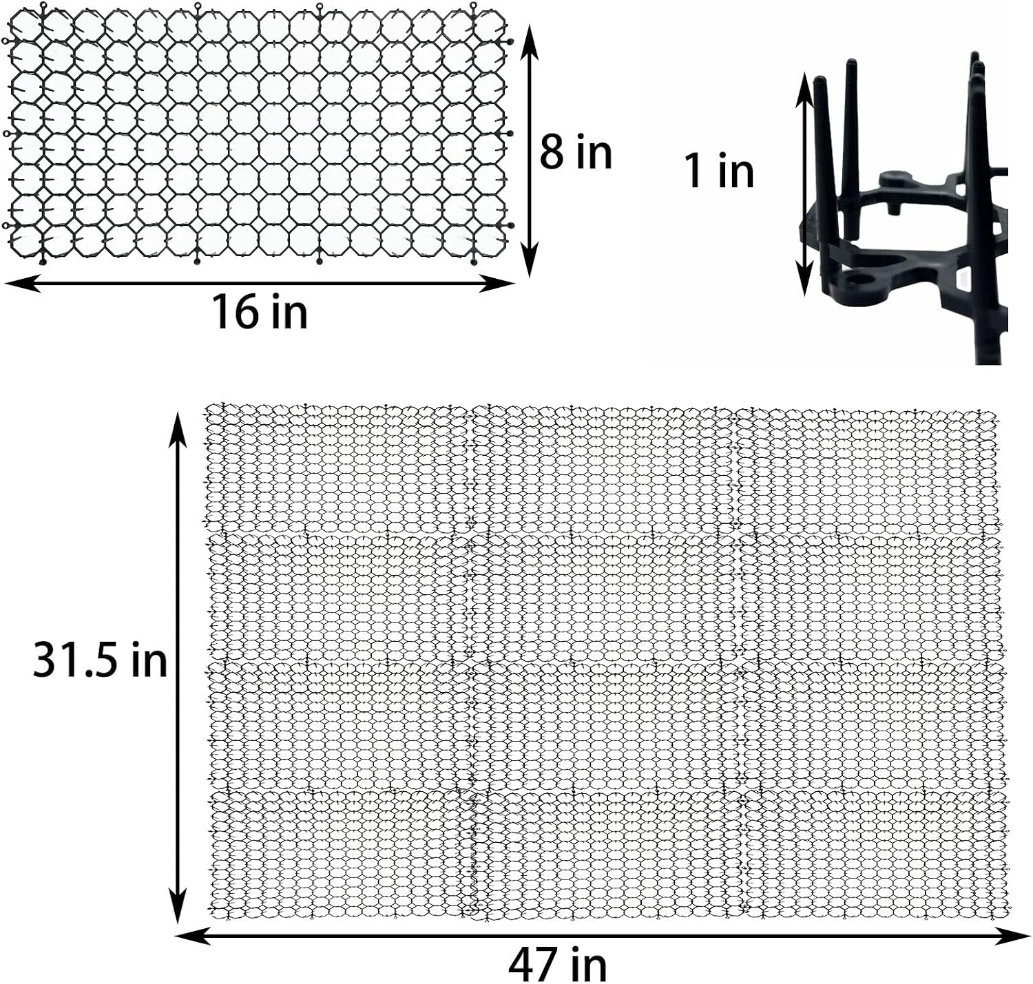 Interlocking feature of Fhiny cat training network mats