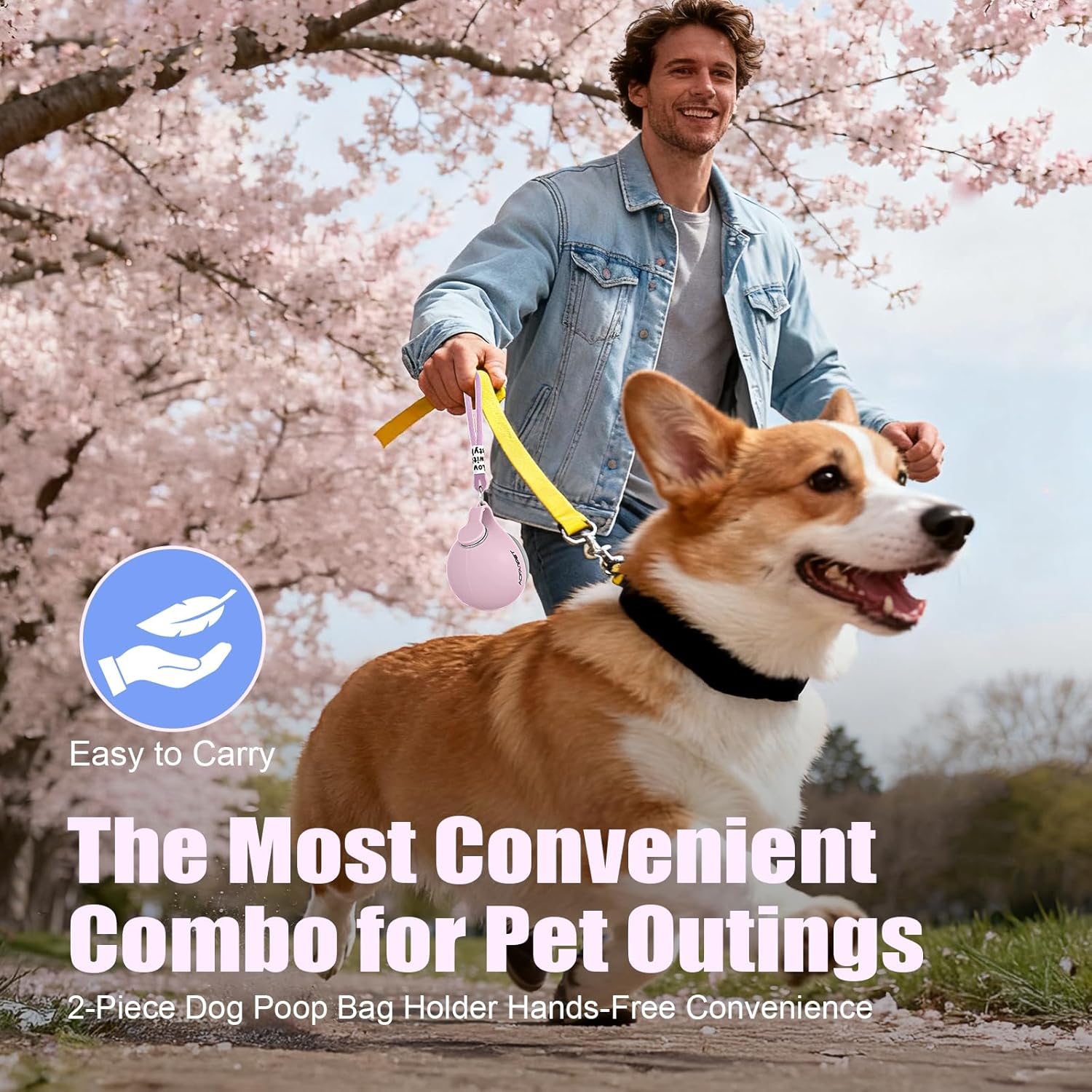 Stainless steel pet travel water dispenser with wrist strap extended