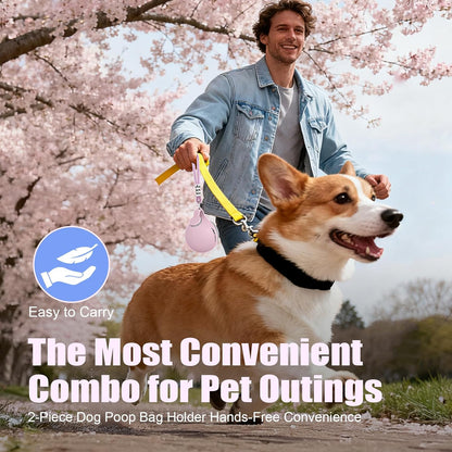 Stainless steel pet travel water dispenser with wrist strap extended