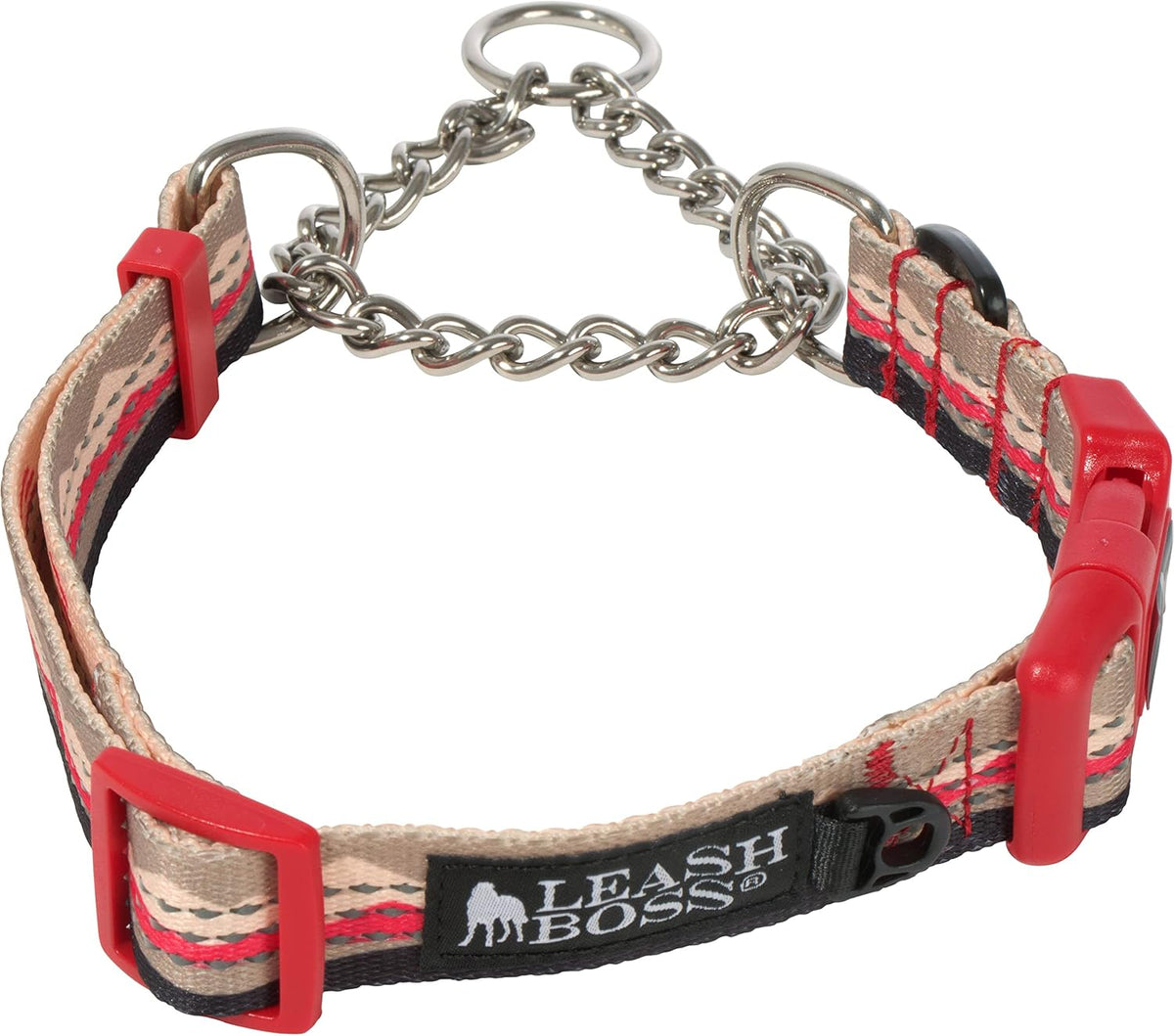 Leash Boss Martingale Collar for Dogs - Steel Chain | Reflective Nylon Dog Collar for Large Dogs, Medium and Small Dogs | No Pull Pet Training Collar Small - Image 13