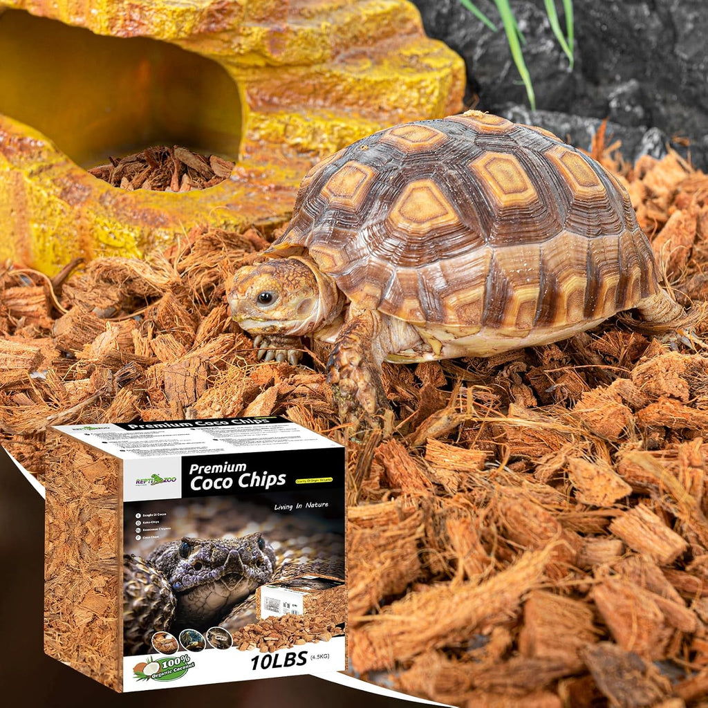 REPTI ZOO 72 Quart Reptiles Coconut Chip Substrate, Coco Husk Reptiles Bedding for Ball Python, Snakes, Geckos, Lizards, Tortoises, Frogs | Terrarium Tanks Substrate - Image 9