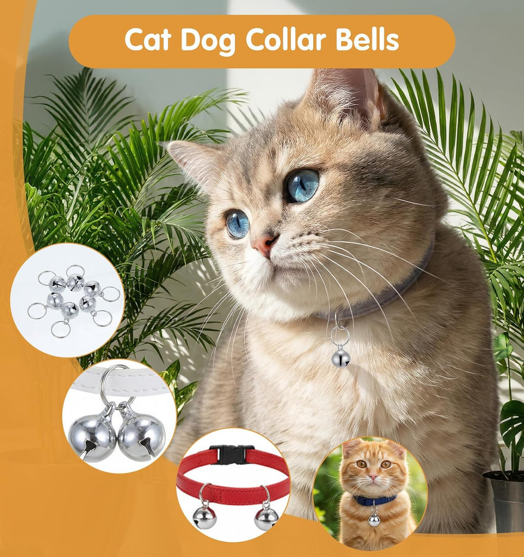 Durable rust resistant stainless steel pet charm bells for indoor tracking and safety