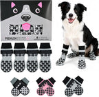 Dog Grippy Socks for Senior Dog - Double Side Dogs Booties to Prevent Licking, Boots & Paw Protectors for Hardwood Floors, No Twist Non Slip Socks for Small Medium Large Dogs, Black, L - Image 15
