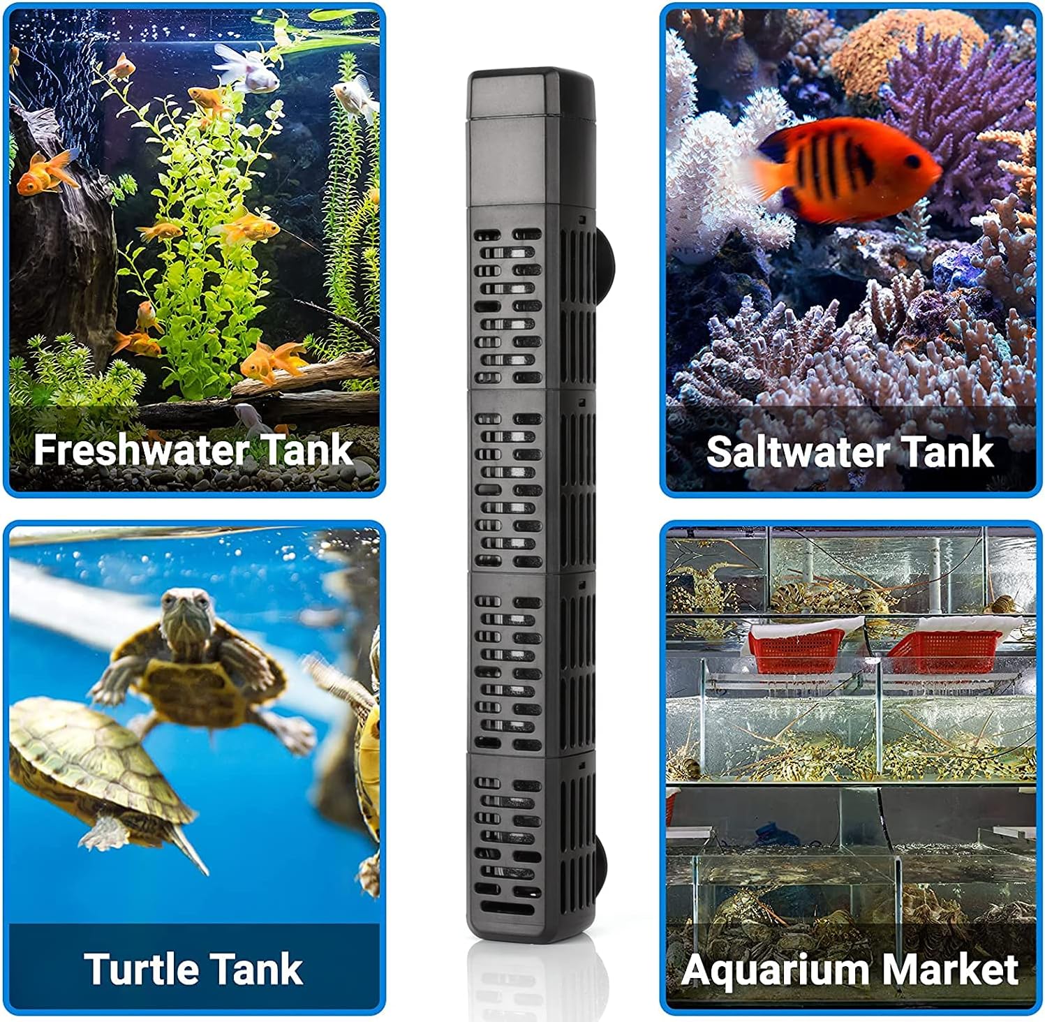 HiTauing submersible heater inside tropical fish tank