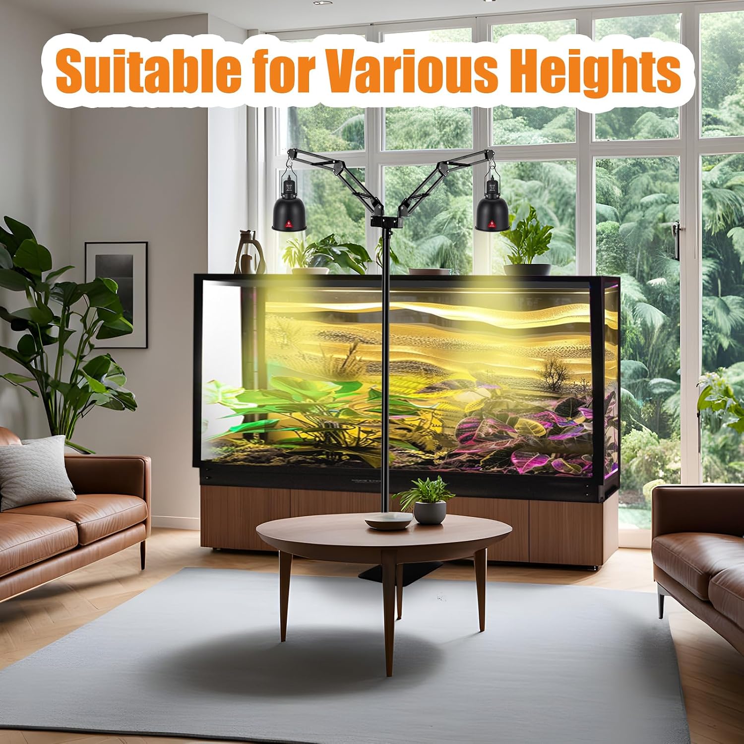 DXOPHIEX imported heavy duty multi-purpose grow light and terrarium hanging stand.