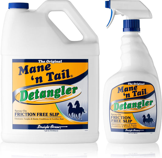Mane 'N Tail Detangler Value Pack 32 Fluid Ounce and 1 Gallon refill bottles