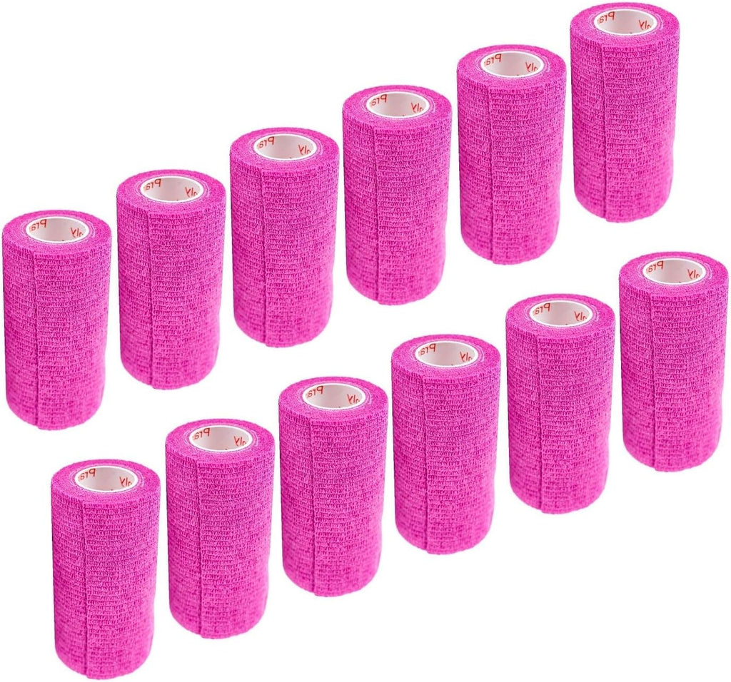 24 Pack Premium Vet Wrap - Self Adhesive Bandage Wrap & Athletic Tape - 4" x 5 Yards Elastic & Self-Sticking Cohesive Bandage for Pets, Sports, Wrists & Ankles - Assorted by Prairie Horse Supply - Image 12