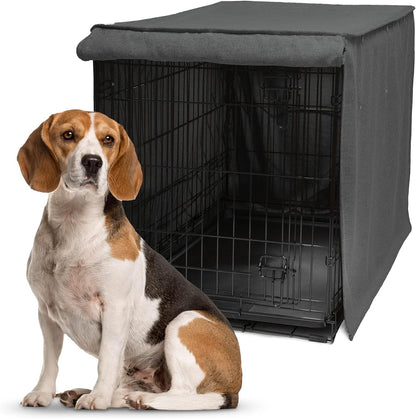 Friends Forever Metal Dog Crate Cover 48 inch w/Light Blocking Protective Curtain, Dog Cage Cover w/Roller Shades, Machine Washable, Trucker Black - Image 13
