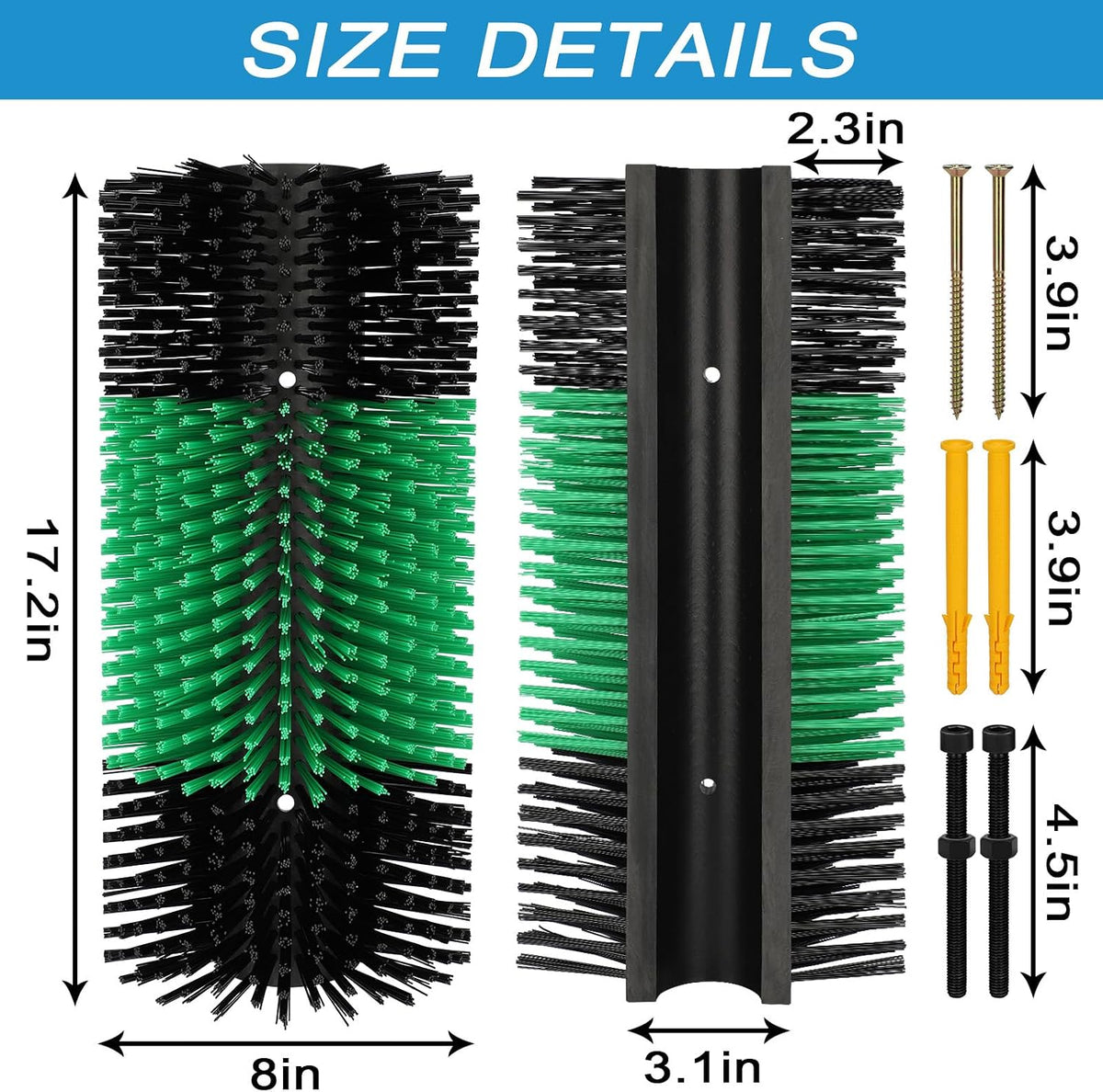 Side profile of nylon bristles on ZhuoÂ·LeLe livestock brush