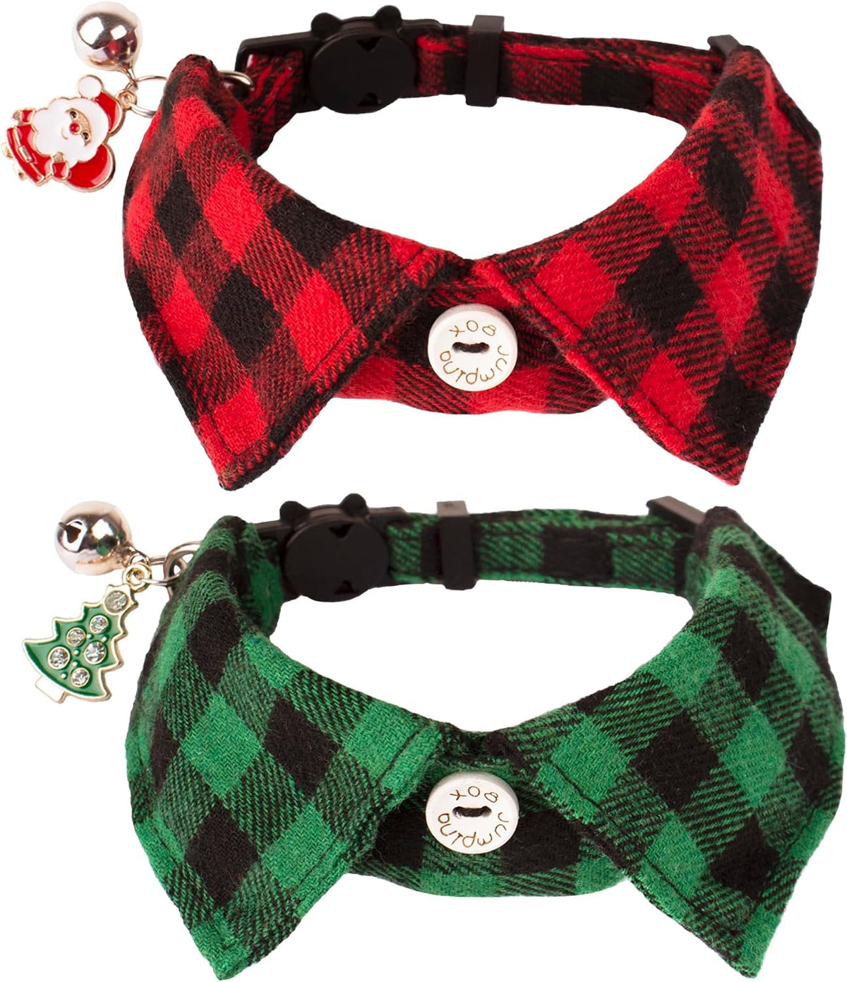 Boy Cat Collar Breakaway with Bell, Blue Plaid Cat Shirt Collar - Image 15