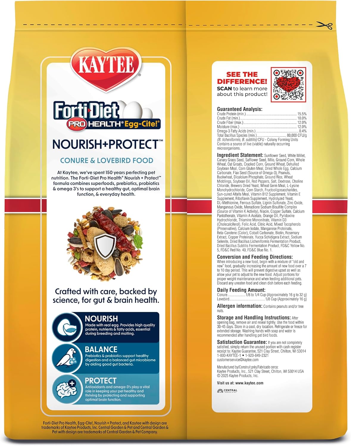 Kaytee Forti-Diet Pro Health Egg-Cite Pet Conure & Lovebird Food, 3 Pound - Image 12