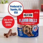 Five count bag of Milk-Bone Chicken Doodle Dandy long lasting chews for adult dogs