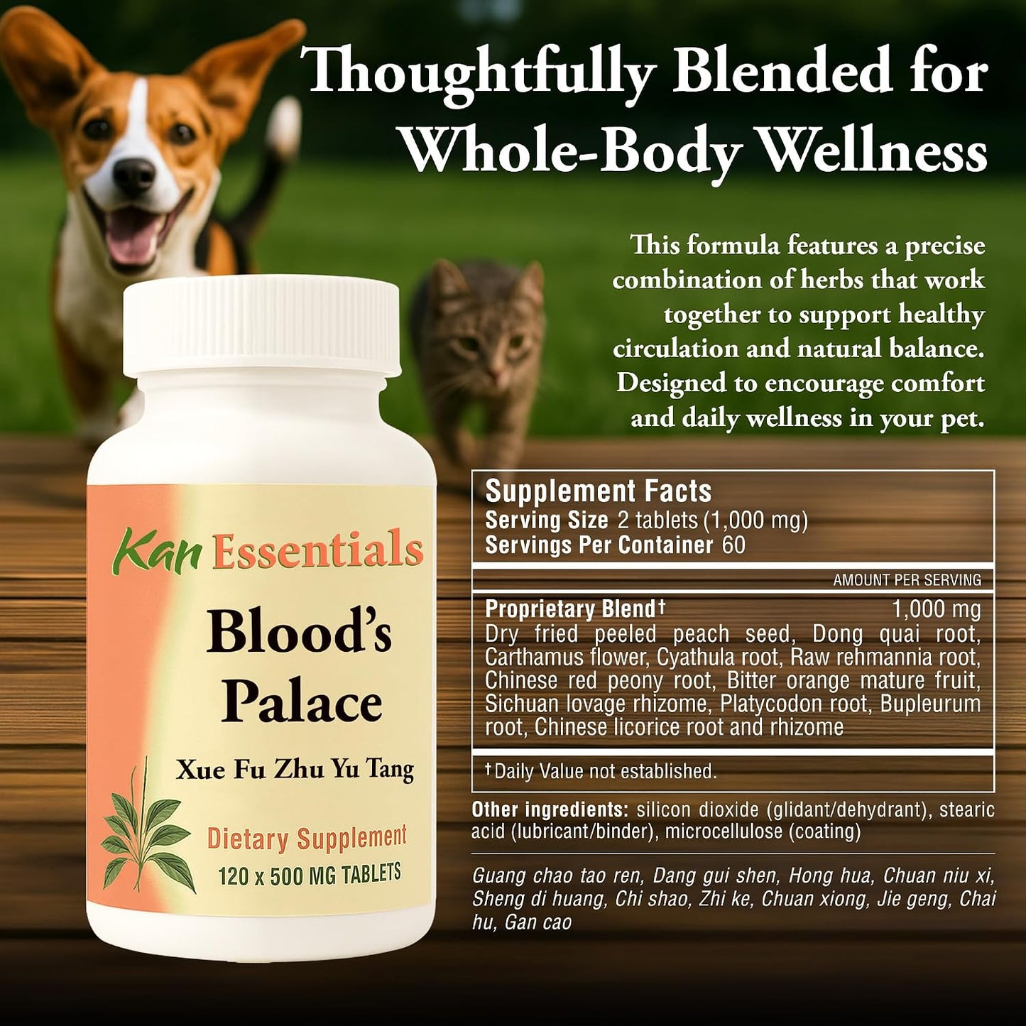 Kan Herb Company Blood's Palace packaging showing supplement information