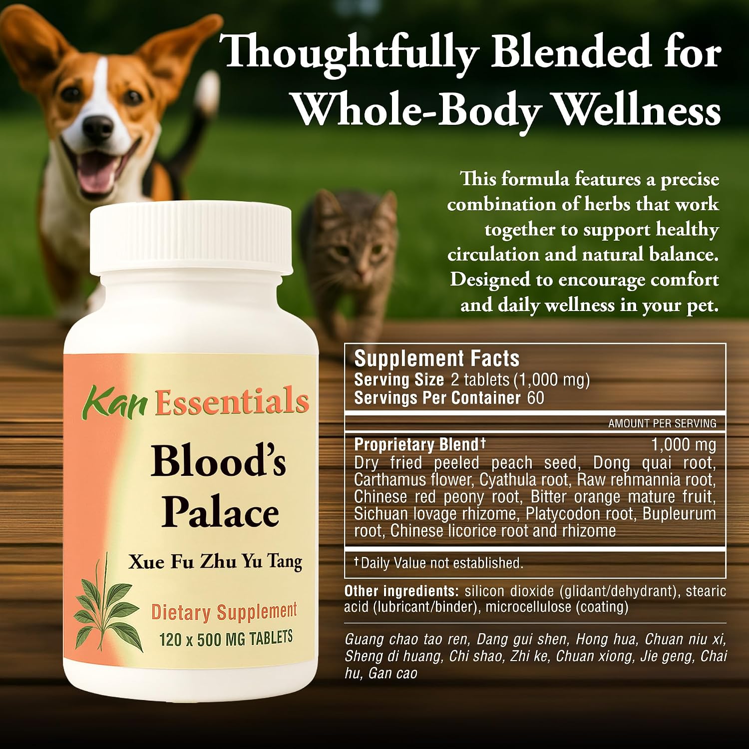 Kan Herb Company Blood's Palace packaging showing supplement information