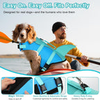 Dogcheer cute shark dog life jacket close up of durable ripstop fabric