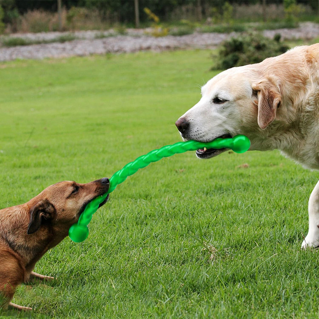 Ycozy dog teething toy showcasing flexible natural rubber material