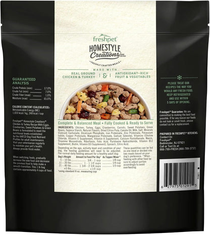 Close up of healthy dog food ingredients in Salutem Vita pack
