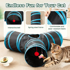 Love's Cabin durable tear-resistant polyester cat tunnel close up view.