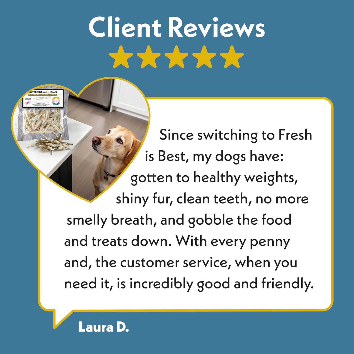 Fresh Is Best USA imported human grade freeze dried raw fish treats