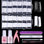 Sweet Trend no C curve tapered square nail tips front view